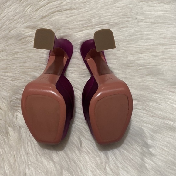 Amina Muaddi Dalida silk satin platform sandal size 36EU - Picture 7 of 12